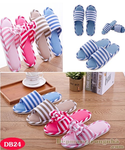 Dép bông đi trong văn phòng kẻ sọc DB24