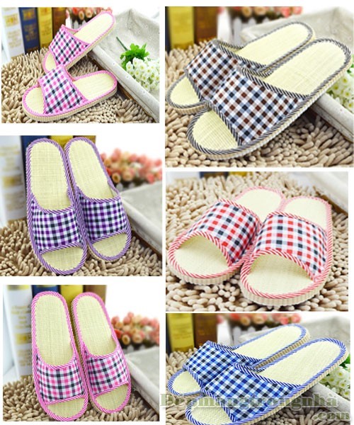 Dép mang trong nhà sọc caro CR18