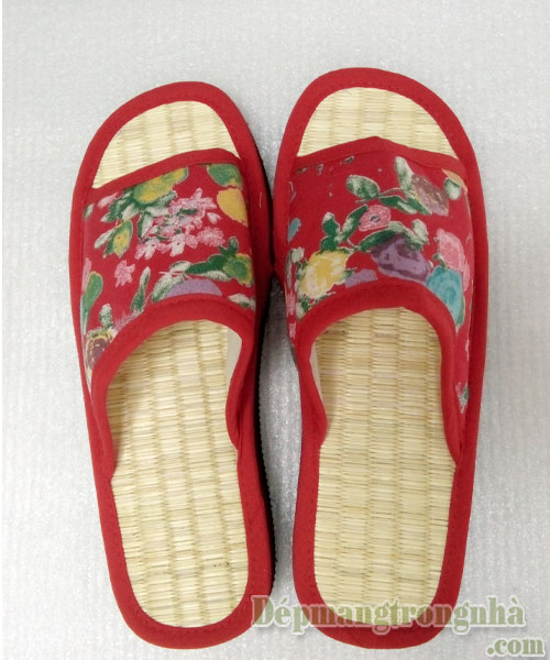 Dép quế ngang bông đỏ DQ57