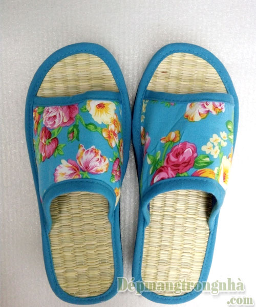 Dép quế ngang bông xanh DQ56